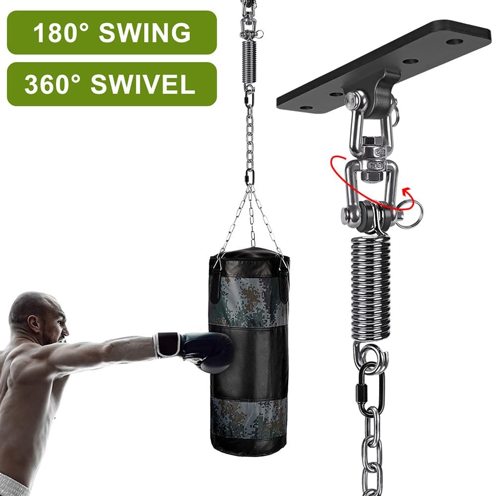 Hammock Chair Hanging Kit, Heavy Duty Swing Hanger with Spring and 39" C...