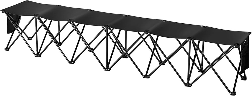 VEVOR Portable Folding Bench, 6 Seats Foldable Sideline Bench, Outdoor Campin...