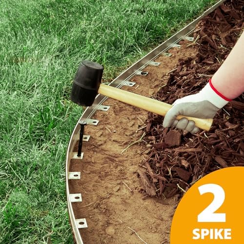 EasyFlex Aluminum No-Dig Landscape Edging for Landscape or Paver Projects, 10...