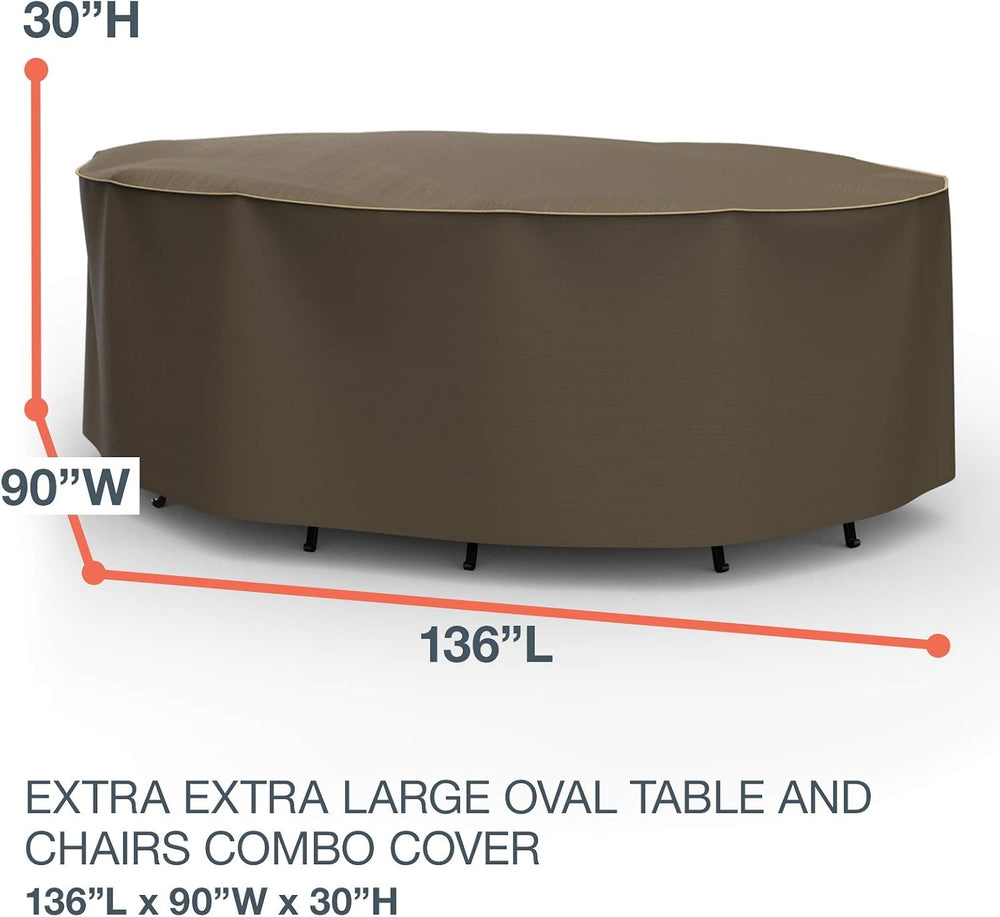Budge StormBlock Hillside Oval Table and Chairs Combo Cover Premium, Outdoor,...