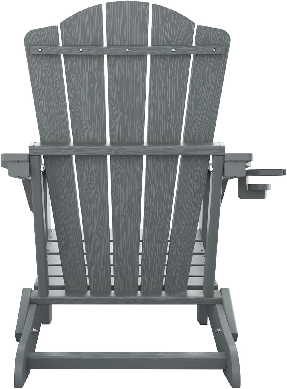 THOEOE Folding Adirondack Chair, All-Weather Fire Pit Chair with Cup Holder