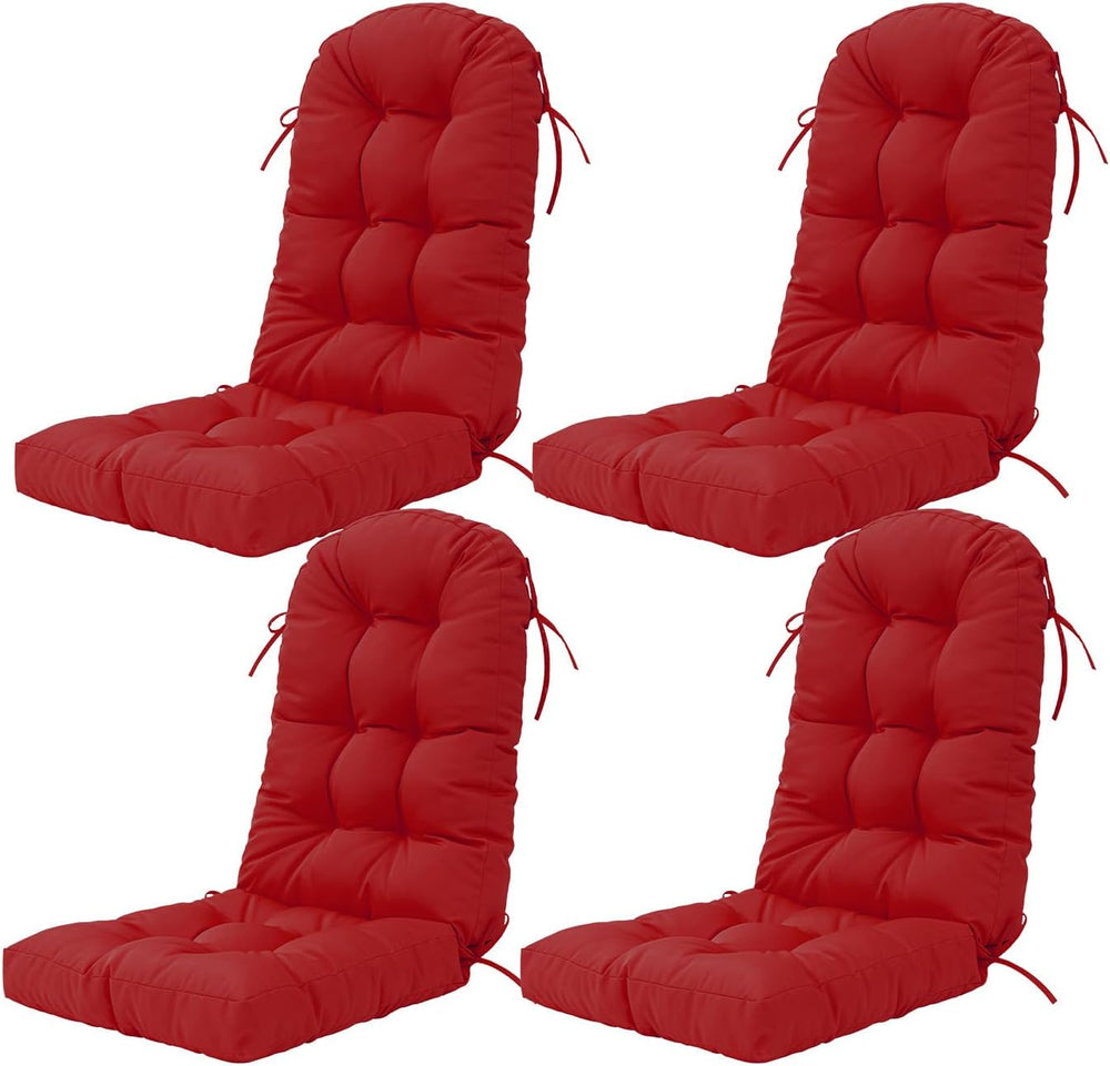 Outdoor Rocking Chair Cushion Set of 4 for Adirondack Chair, High Back Patio ...