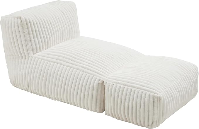 Hobestluk Big Bean Bag Lounger Chairs Large Beanbag Chair for Adults Bean Bag...