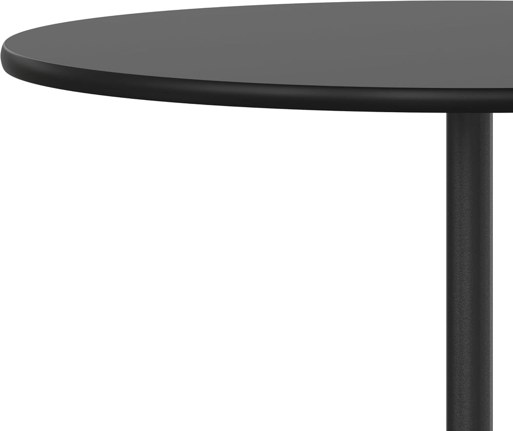 Flash Furniture 30 in Wood Round Cocktail Table, Black
