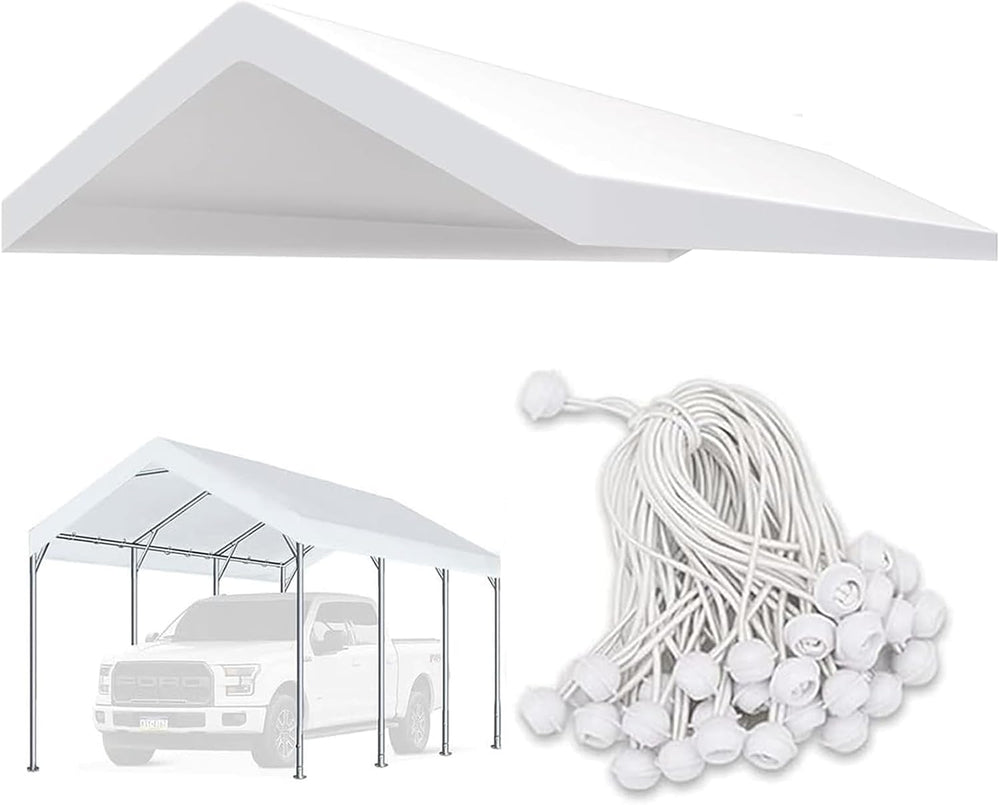 Carport Replacement Canopy Cover for Car Tent Top Garage Shelter Cover Tarp w...