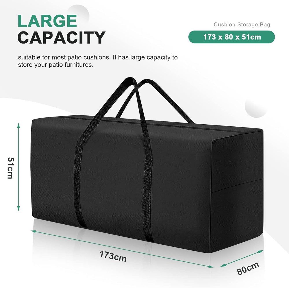 177 Gallon Outdoor Cushion Storage Bag 68 inch Extra Large Patio Furniture Cu...