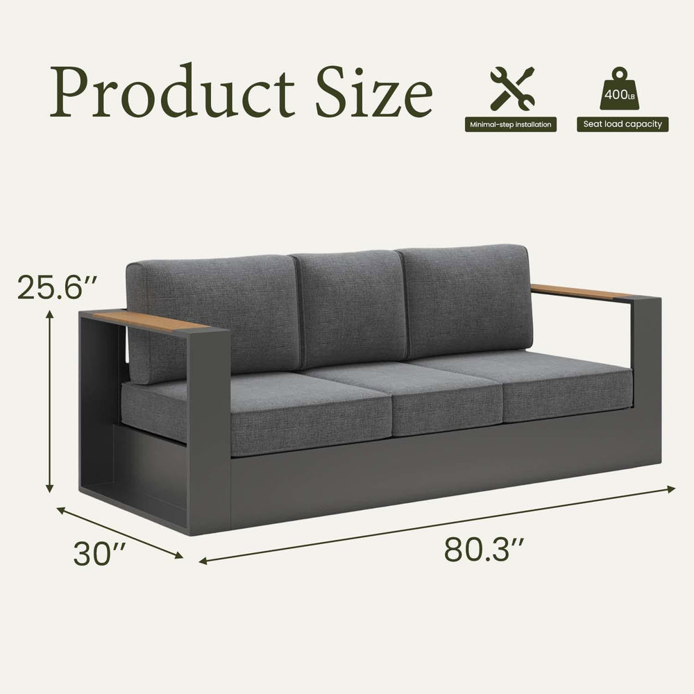 LayinSun 1 Pieces Aluminum Patio Furniture Set