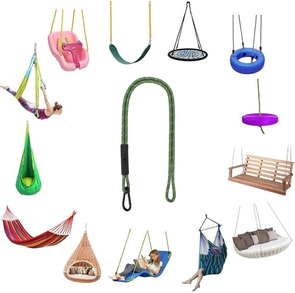 Heavy Duty Tree Swing Ropes, Hammock Tree Straps Hanging Kit, for Outdoor Swi...