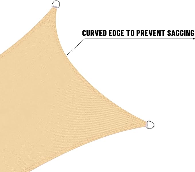 LOVE STORY Right Triangle 6'x10'x11.7' Waterproof Sun Shade Sail ...