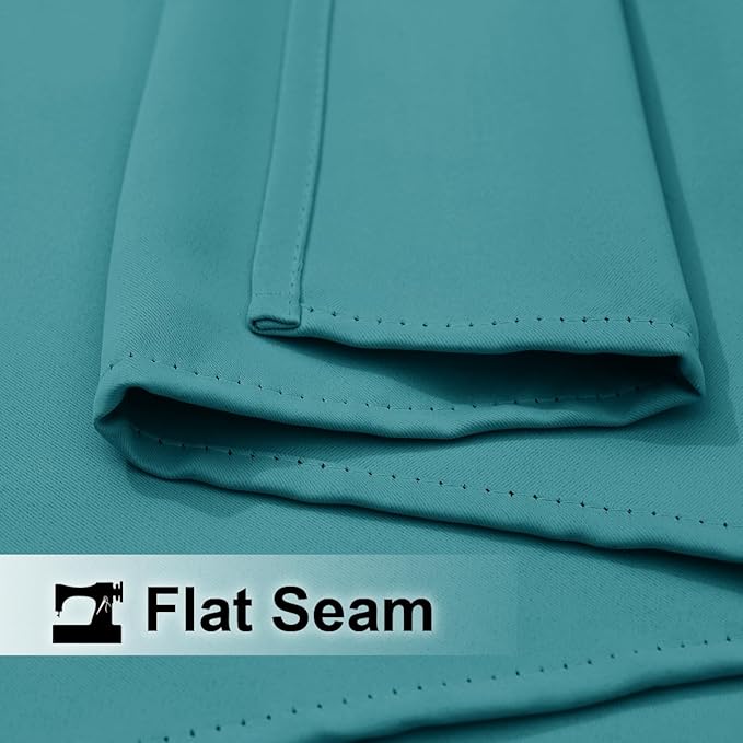 NICETOWN 2 Panels Peacock Teal Outdoor Curtains for Patio Waterproof 108&quot...