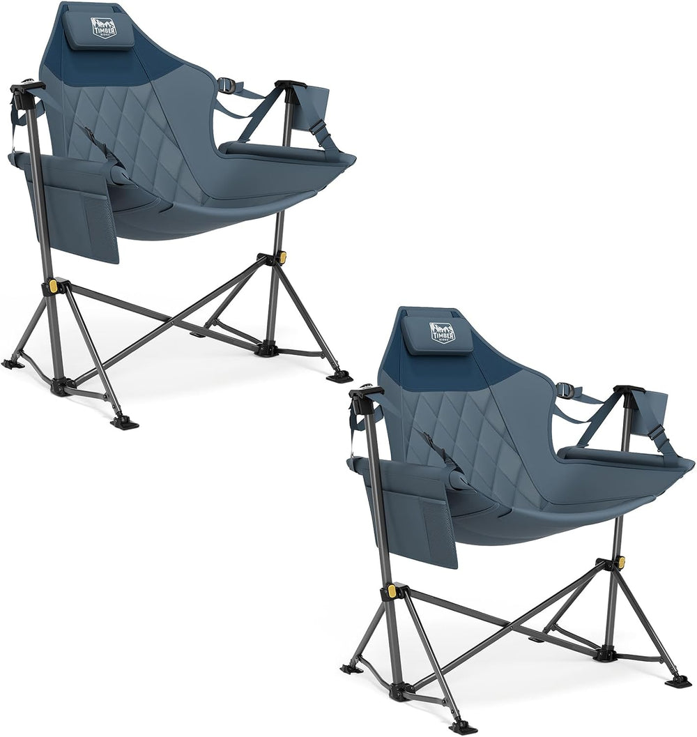 TIMBER RIDGE Hammock Camping Chair with Adjustable Backrest, Heavy Duty Foldi...