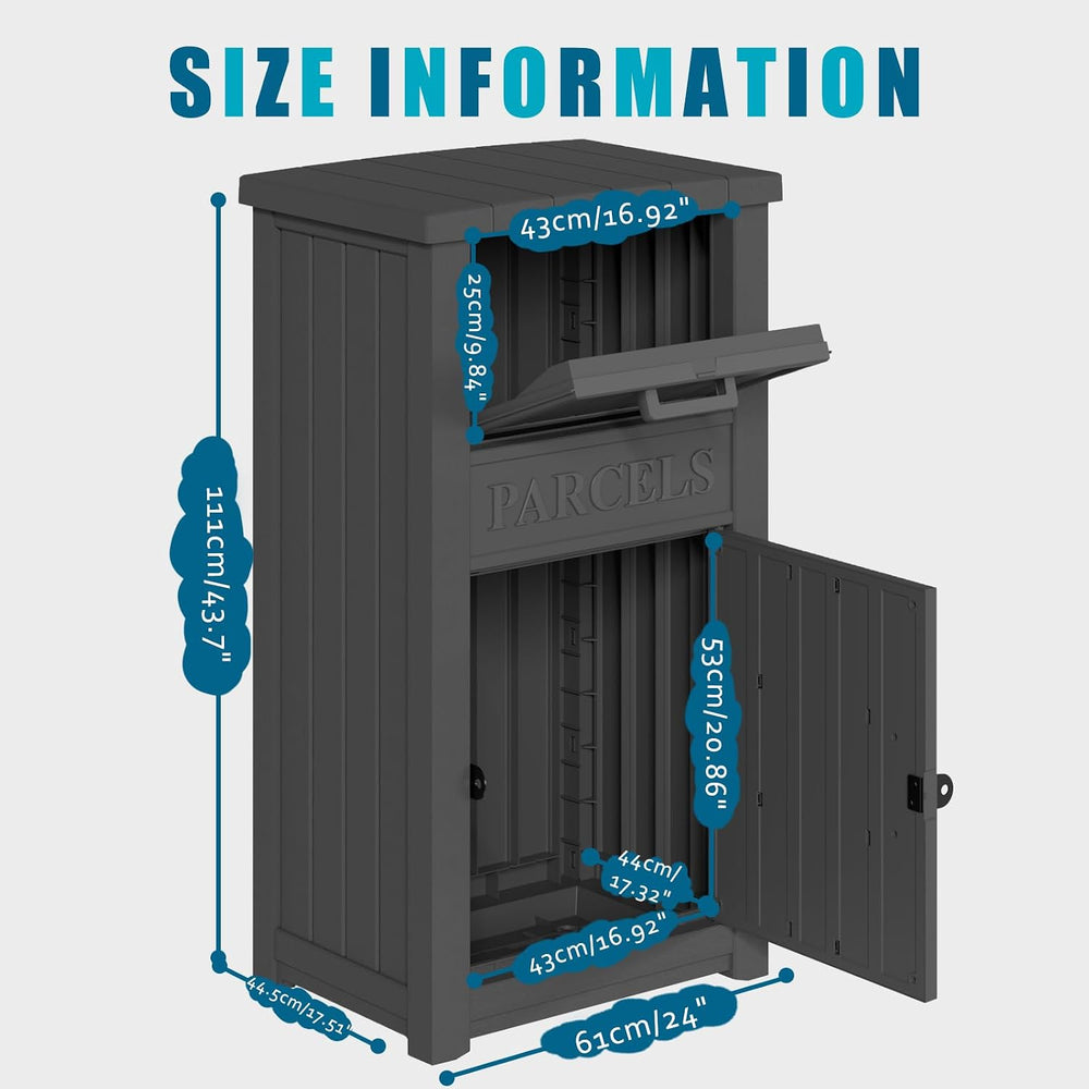 LHBGO Package Delivery Box for Outside, Outdoor Storage with Lockable Secure,...