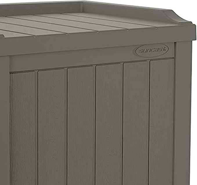 Suncast 22 Gallon Indoor or Outdoor Backyard Patio Small Storage Deck Box wit...