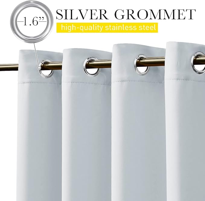 NICETOWN 2 Panels Outdoor Curtains Waterproof Extra Long 95" for Patio, ...