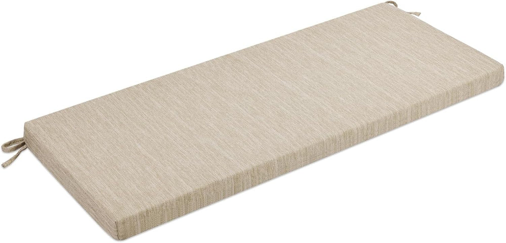 baibu 48 Inch Classic Solid Color Bench Cushion with Ties, Non-Slip Indoor Ou...