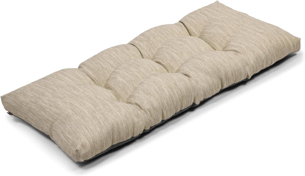 baibu 42In Indoor Non-Slip Bench Cushion with Ties, 42 x 15 x 3 Inch, Beige