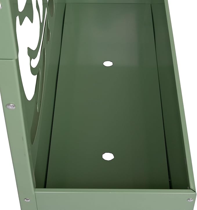 Oakland Living 6 ft. X 4 ft. Green Freestanding Metal Privacy Screen Room Div...
