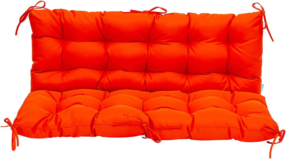 QILLOWAY Outdoor Swing Cushion Waterproof Replacement Cushion for 3 Seater Po...