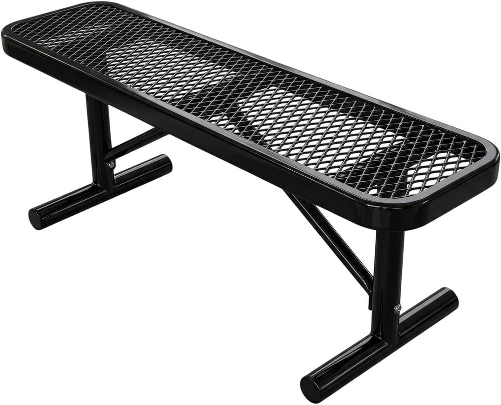 Yaluvantek Outdoor Furniture Expanded Metal Bench, Heavy-Duty Park Steel Benc...