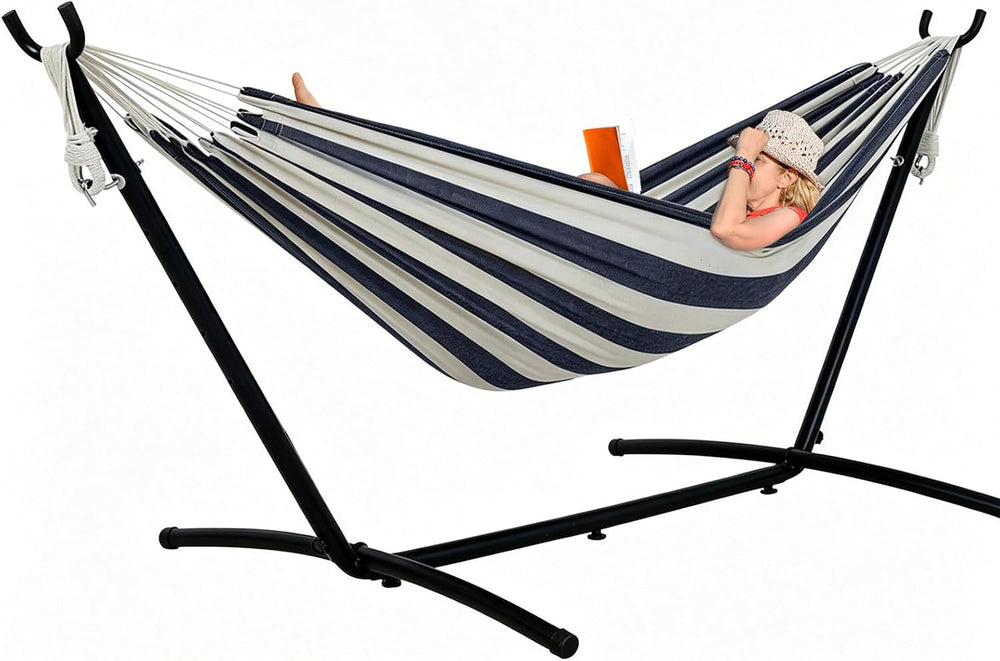 Lazy Daze Portable Hammock with Stand, Free Standing Hammocks for Indoor Outd...