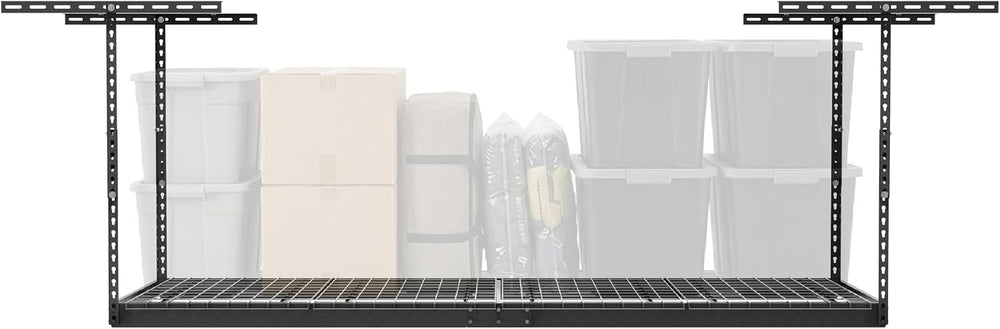 MonsterRax 2x8 Overhead Garage Storage Rack, Gray, 12"-21" Height