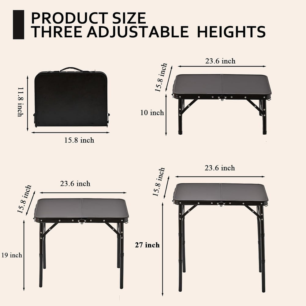 YihuiKo Folding Picnic Table with Storage Net, Lightweight Portable Table