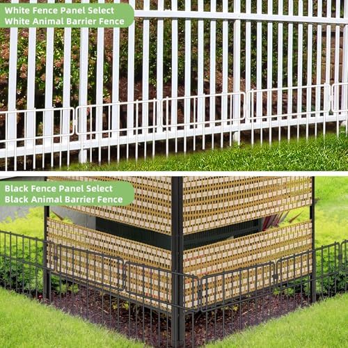 Blingluck Animal Barrier Fence, 10 Pcs Upgrade 1.26 in Gap Decorative Fences ...