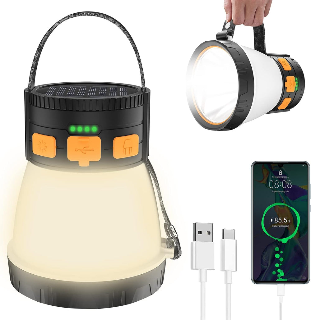 1500LM Camping Lantern Rechargeable, LED Camping Lantern Flashlight