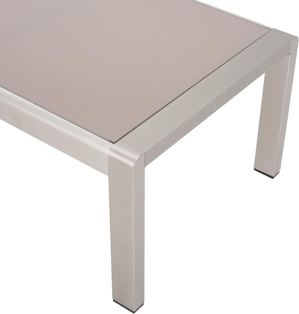 Christopher Knight Home Crested Bay Aluminum Patio Chat Set, 5-Pcs Set, Khaki...