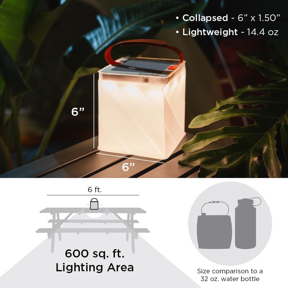 LuminAID Survivor Inflatable Solar LED Camping Lantern & Dual Phone Charger