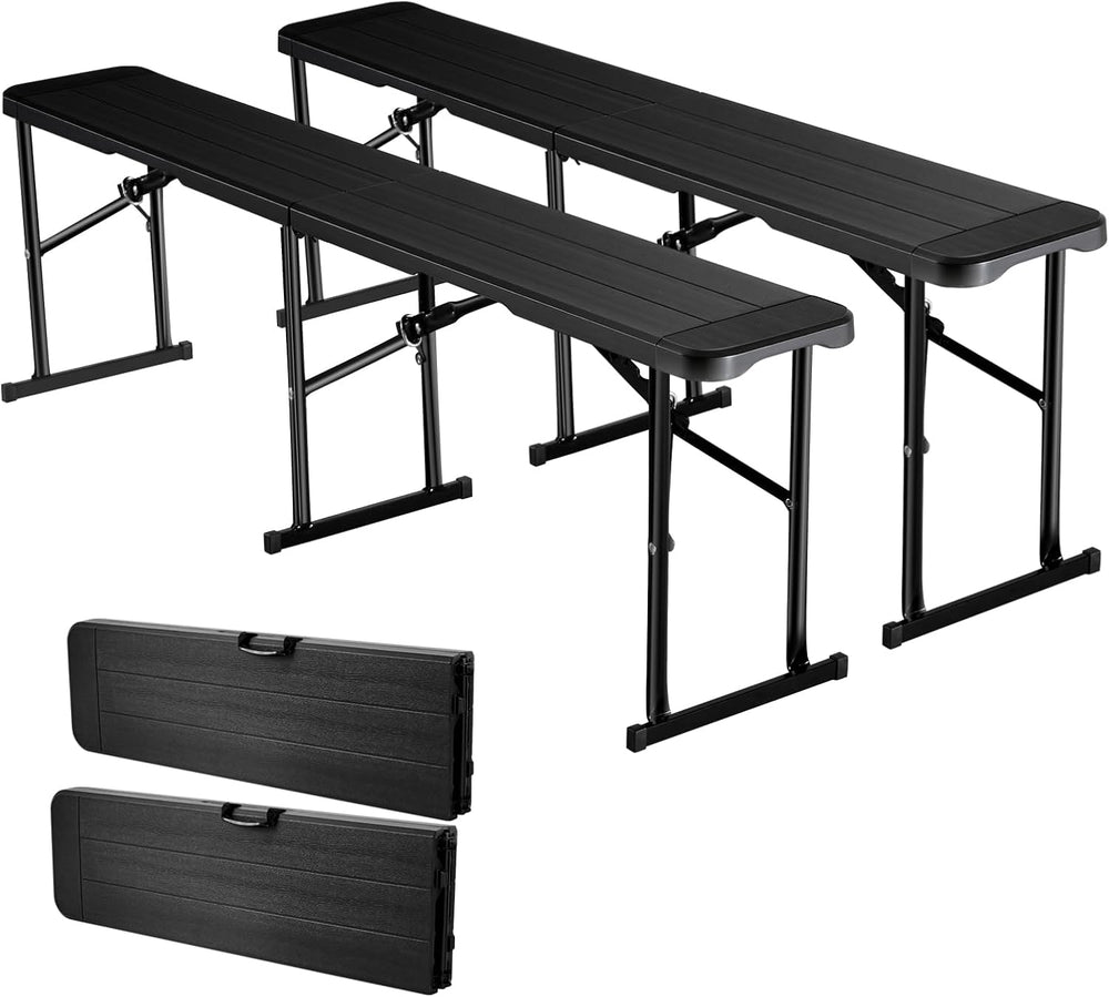 VEVOR Plastic Folding Bench, Soccer Multipurpose Entertaining Activities