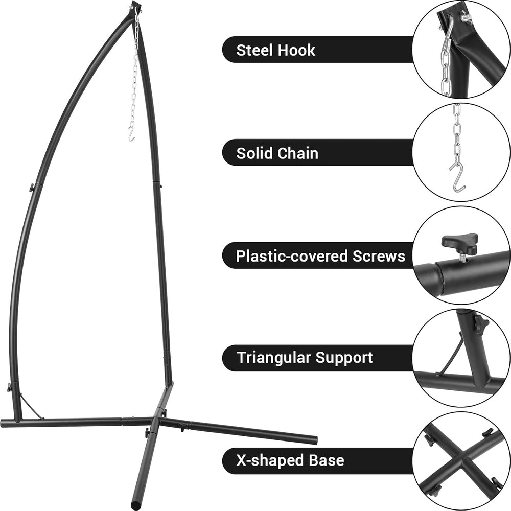 Hammock Chair Stands, Hanging Metal C-Stand for Chair,Max Load 330lb
