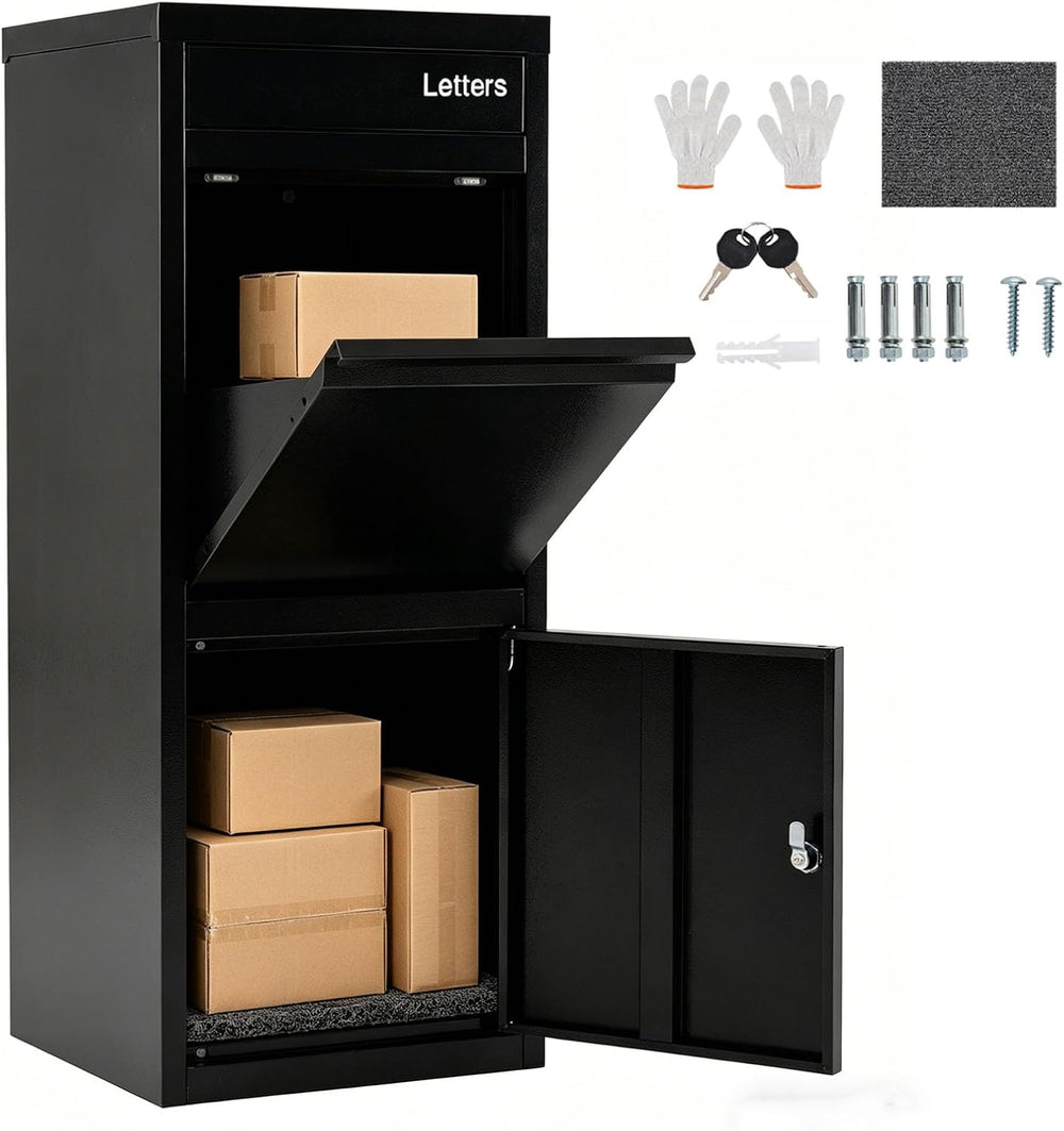 IRONMAX Heavy Duty Steel Package Delivery Boxes for Outside, 16"x15&quot...
