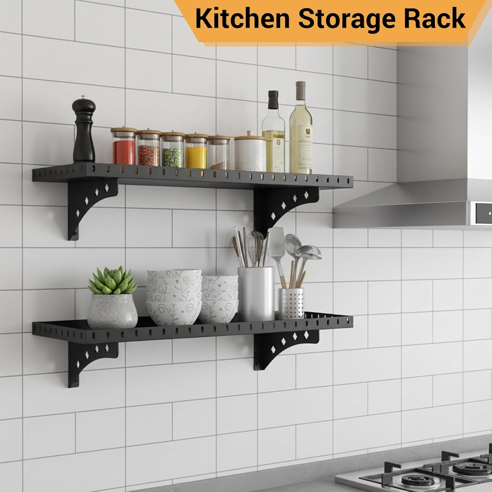 2 Pack Garage Wall Shelf, 1X2 Ft Heavy Duty Shelving for Garage