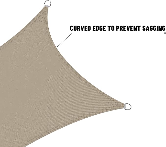 LOVE STORY Triangle 17'x17'x17' Waterproof Sun Shade Sail Canopy ...