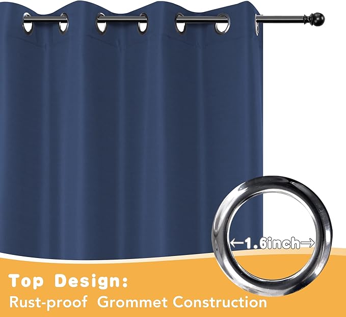 HolidayIdeas Outdoor Curtains for Patio Waterproof, 4 Panels - 54 x 84 Inch -...