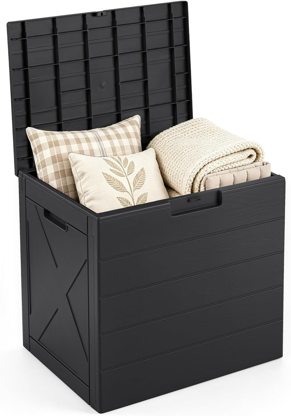 Tangkula 25 Gallon Outdoor Storage Box with Lockable Lid