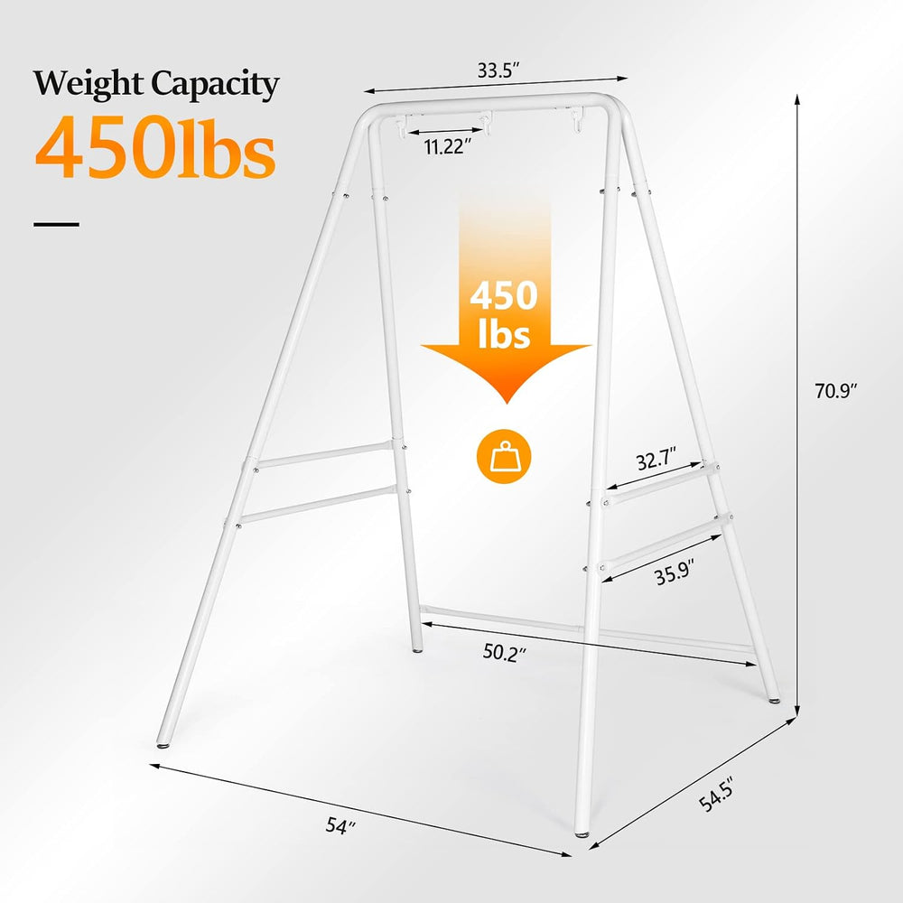 Upgraded Hammock Chair Stand Metal Swing Stand Frame, Heavy Duty Steel Hammoc...