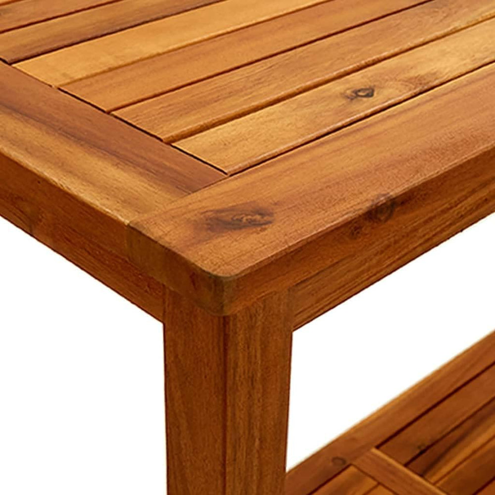 vidaXL Patio Console Table 43.3"x15.7"x29.5" Solid Acacia Wood