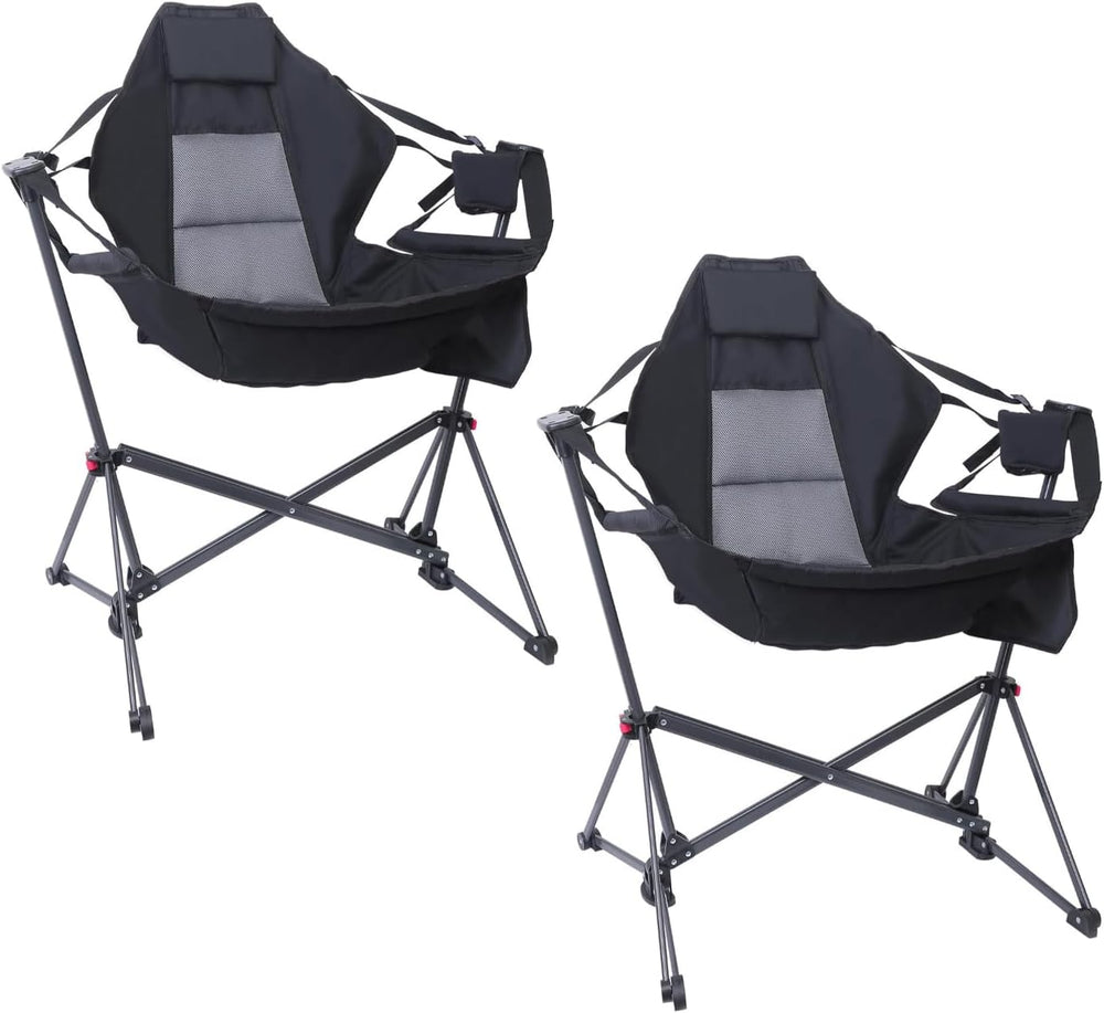 Camping Hammock Chair with Stand, Rocking Swing Chair (2 Pack)