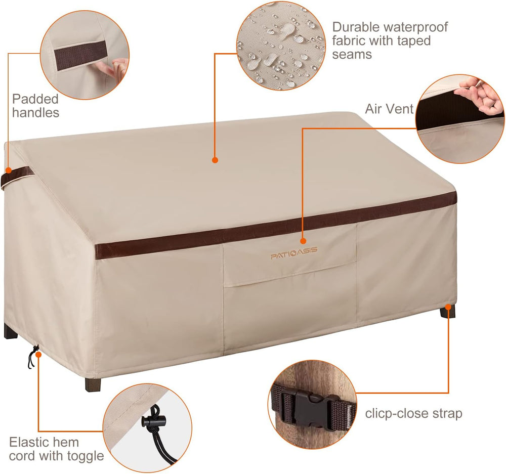 Patio Sofa Cover Waterproof 87 inch Heavy Duty Outdoor Furniture Loveseat Cov...