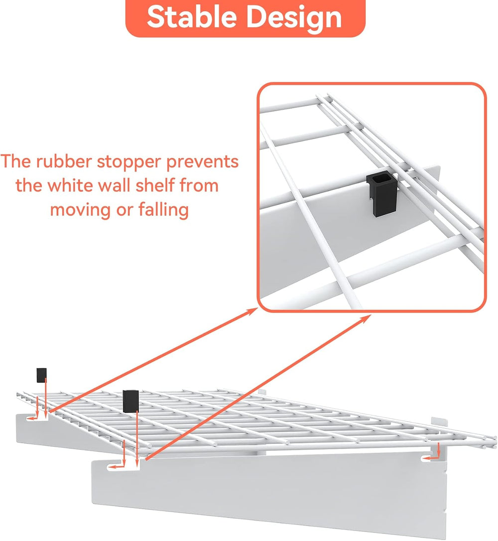 TORACK 2-Pack Garage Wall Shelves, 15"x45" Wall Mounted Wire Shelves