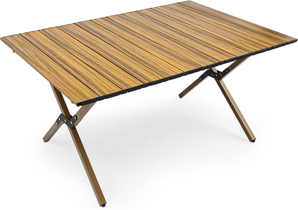Whitsunday Folding Camping Table Aluminum Portable Roll-Up Picnic Table 4-6 P...