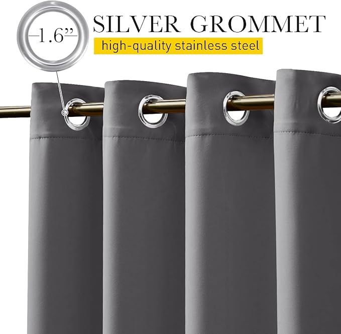 NICETOWN 2 Panels Outdoor Curtains Waterproof Extra Long 108" for Patio,...