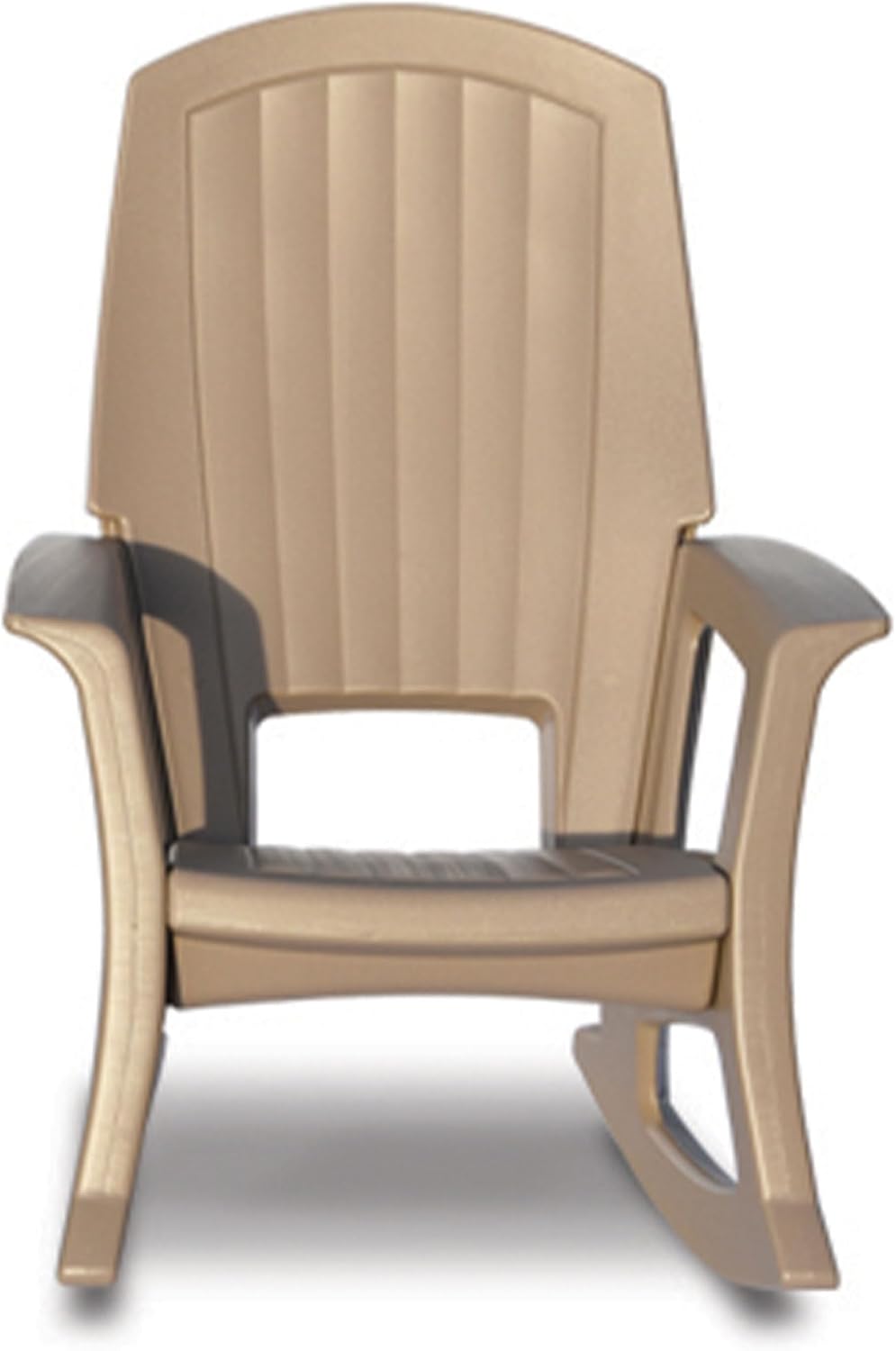 Semco Rockaway Heavy Duty All Weather Rocking Chair, Taupe, 3 Pack