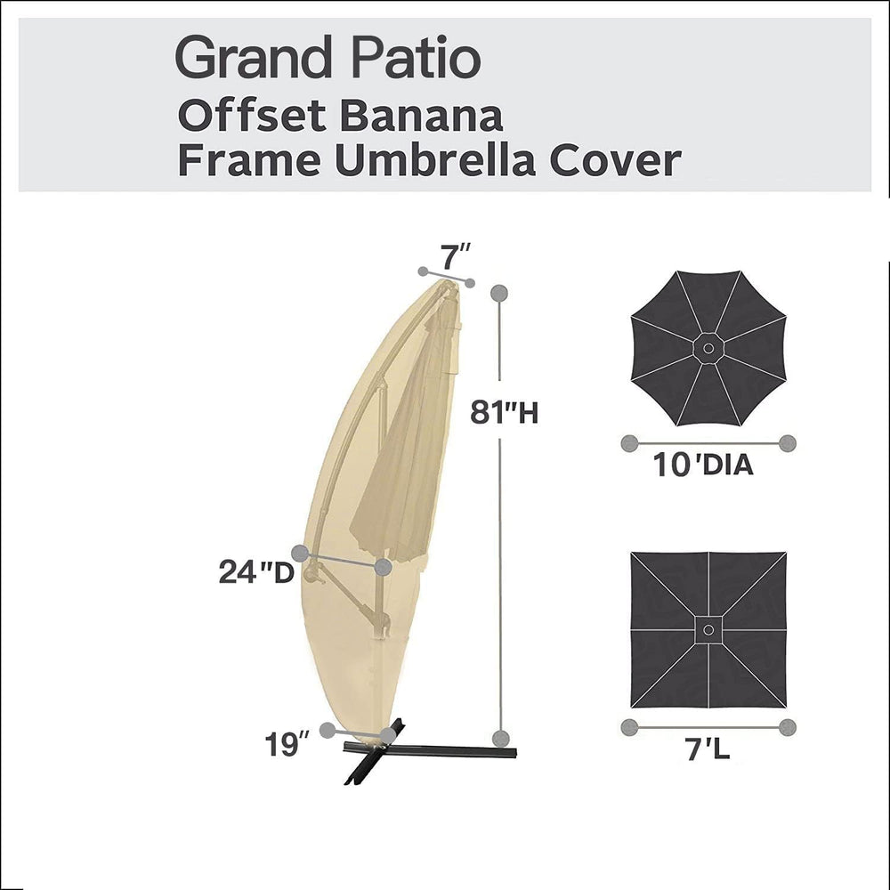 Grand Patio Deluxe Patio Umbrella Cover for 9 to 12 FT Offset Umbrella with C...