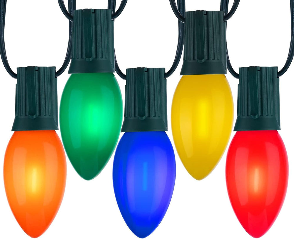 Vintage Christmas Lights Outdoor, 100Ft C9 String Lights with 100 LED Bulbs |...