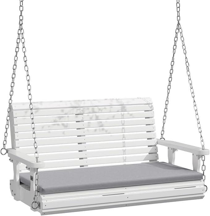 VINGLI Outdoor 4 FT Porch Swing, Heavy Duty 880 LBS Wooden Patio Swings with ...