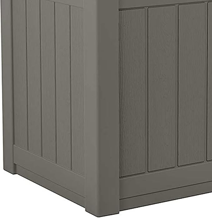 Suncast 22 Gallon Indoor or Outdoor Backyard Patio Small Storage Deck Box wit...