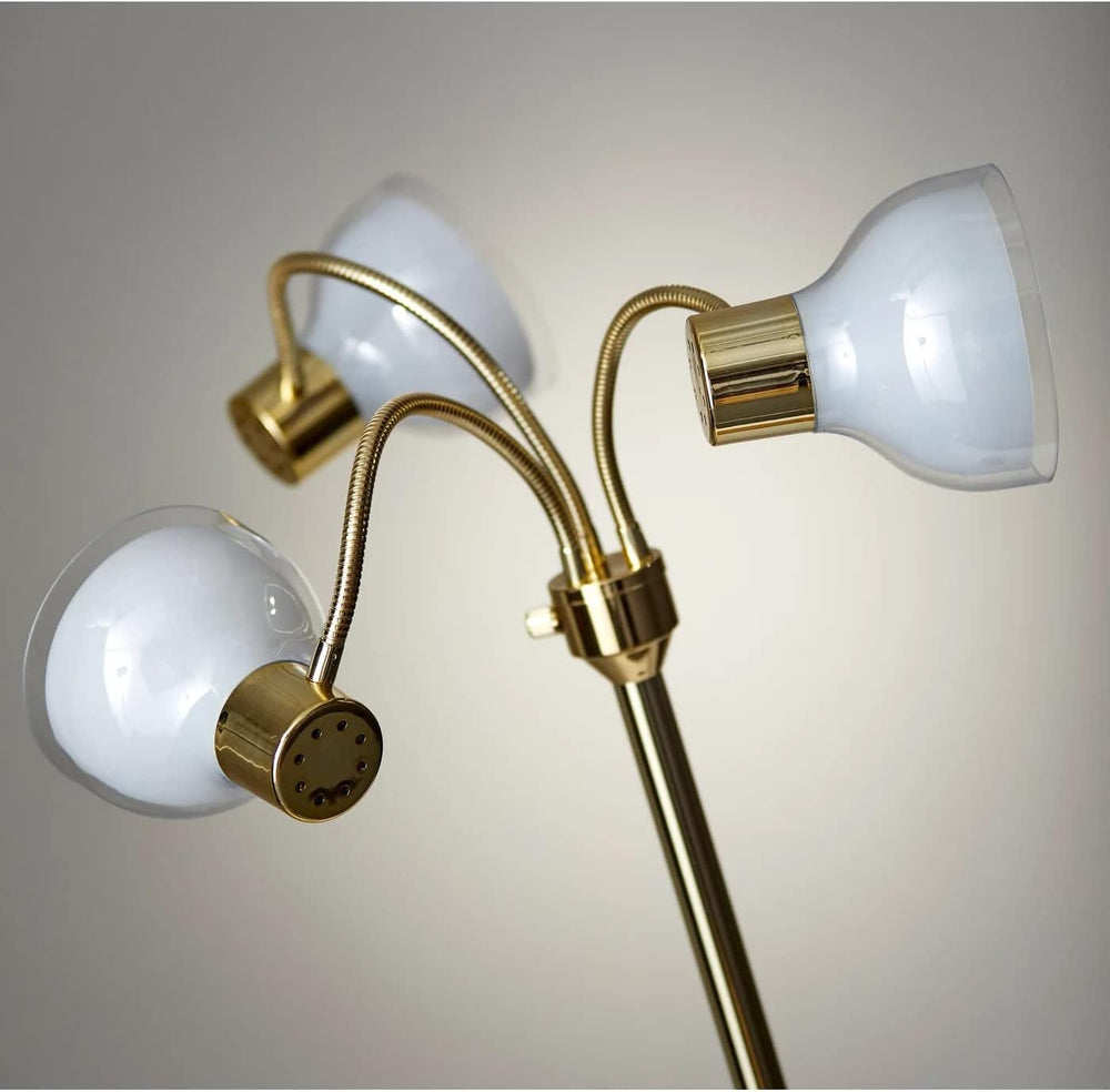 Adesso 3566-04 Presley 3-Arm Floor Lamp, 69 in., 3 X 40W Incandescent/ 13W CF...